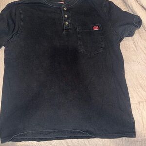 Wrangler Black Short Sleeve Henley